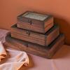 Retro Wooden Desktop Organizer with Lid - Multi-functional Jewelry and Sundries Storage Box