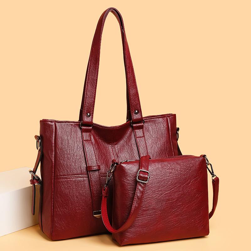 Set de genți din două piese Geantă tote pentru navetă pentru femei Geantă de mână de mare capacitate Geanta mamă Geantă de umăr