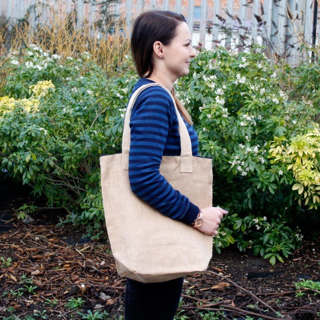 Jute Tote Bag, Blank