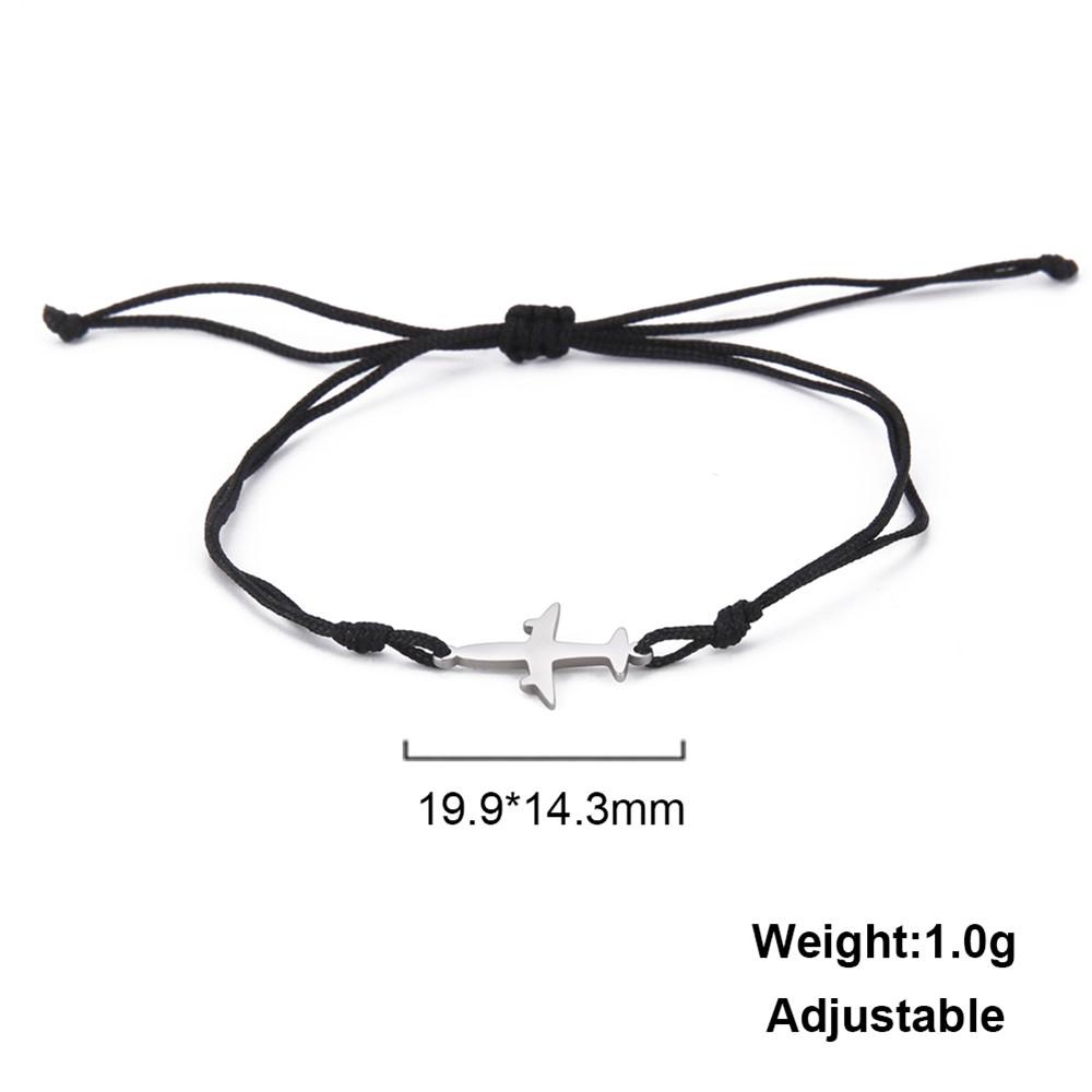 Damen-Armbänder mit Flugzeug-Anhänger, zweilagige Perlenketten-Armbänder, Schmuck aus Edelstahl, Freundschaftsgeschenk