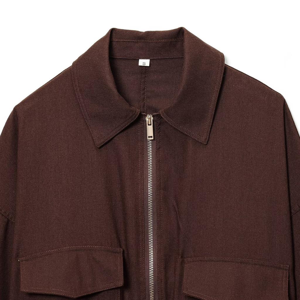 European and American style, new women's clothing, ramie-blend zipper jacket 3448/824/700