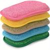 4pcs Double-sided Bamboo Fiber Dishwashing Sponge Scrubbing Dishwashing Pot Artifact Hotel Kitchen Cleaning Supplies Scouring Cloth Magic Wipe
