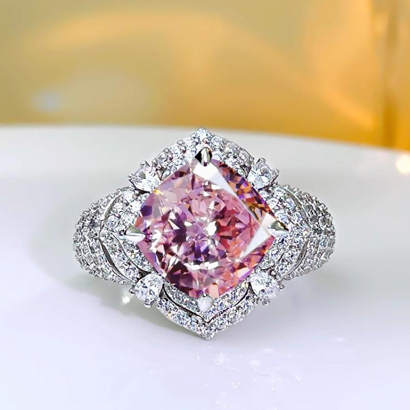 

SACE GEMS классическое кольцо из медного сплава с цирконом женские ювелирные изделия свадебный подарок для вечеринки Open розовый