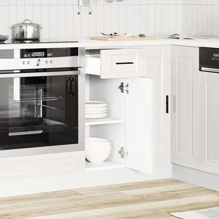 VidaXL Kitchen Cabinet Porto Glossy White Engineered Wood 853939