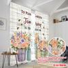 2pcs 2D Flat Printing Window Curtains Floral Garden Belief Tomorrow Polyester Without Electricity Family Party Perfect for Home