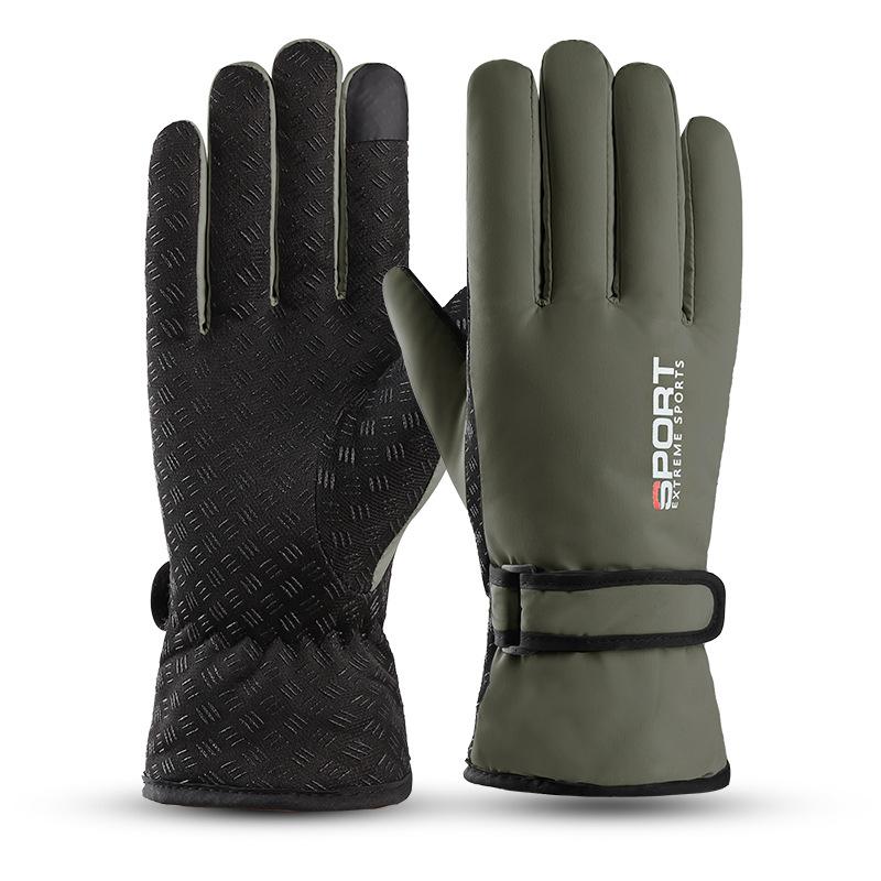 Winter Outdoor Cycling Gloves for Women Plus Velvet Thickened Warm Waterproof Windproof Touch Screen Ski Sports Gloves