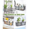 6 Pack Wire Basket, Hanging Wall Basket for Grid Wall Panels, Metal Hanging Baskets for Organizing, Black Wire Baskets for Wall Storage, Home Decor,