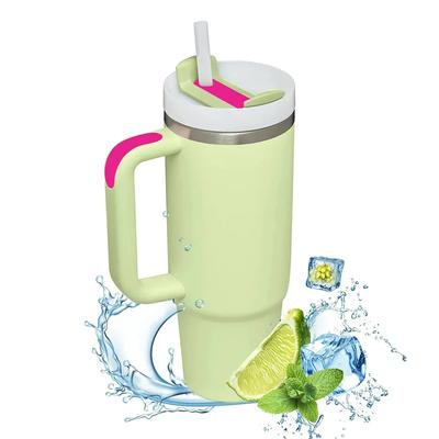 40oz 304 Edelstahl IsolierwasserflascheThermische Kaffee Auto Tasse Kalte Tassen Vakuumflasche Mit Griff Stroh Für Sport