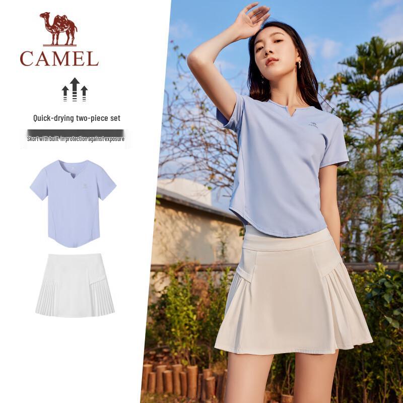 CAMEL Women's Anti-Exposure Quick-Dry 2-Piece Sports Set