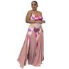 In Stock, European and American Women's Clothing Summer New Fashion V-neck Suspender Printed Slim-fit Backless Dress