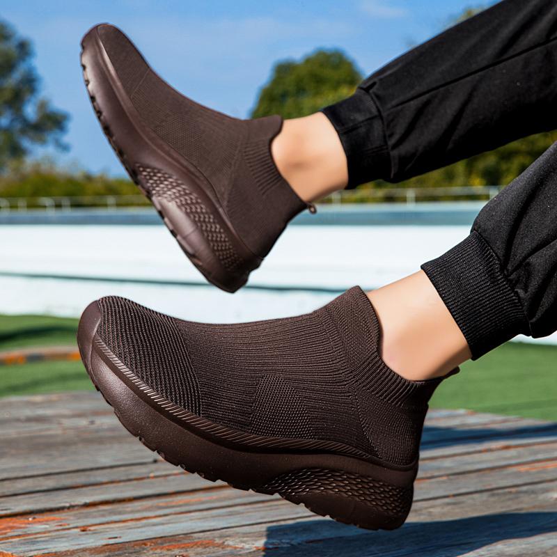 TUINANLE Sneakers per Coppia Punta Larga Rete Traspirante Leggere Scarpe da Passeggio Nere Vestibilità Comoda Tutto il Giorno