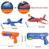 Kids 24/34cm Foam Plane Toy Gun Launcher Outdoor Toy for Boys Sport Catapult Game Children Girl Birthday Xmas Gifts