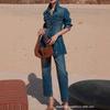 In Autumn, Korean High-end Wear Is Cold and Beautiful. For Important Occasions, It Is Cool and Sassy. Old Money Style Denim Suit.