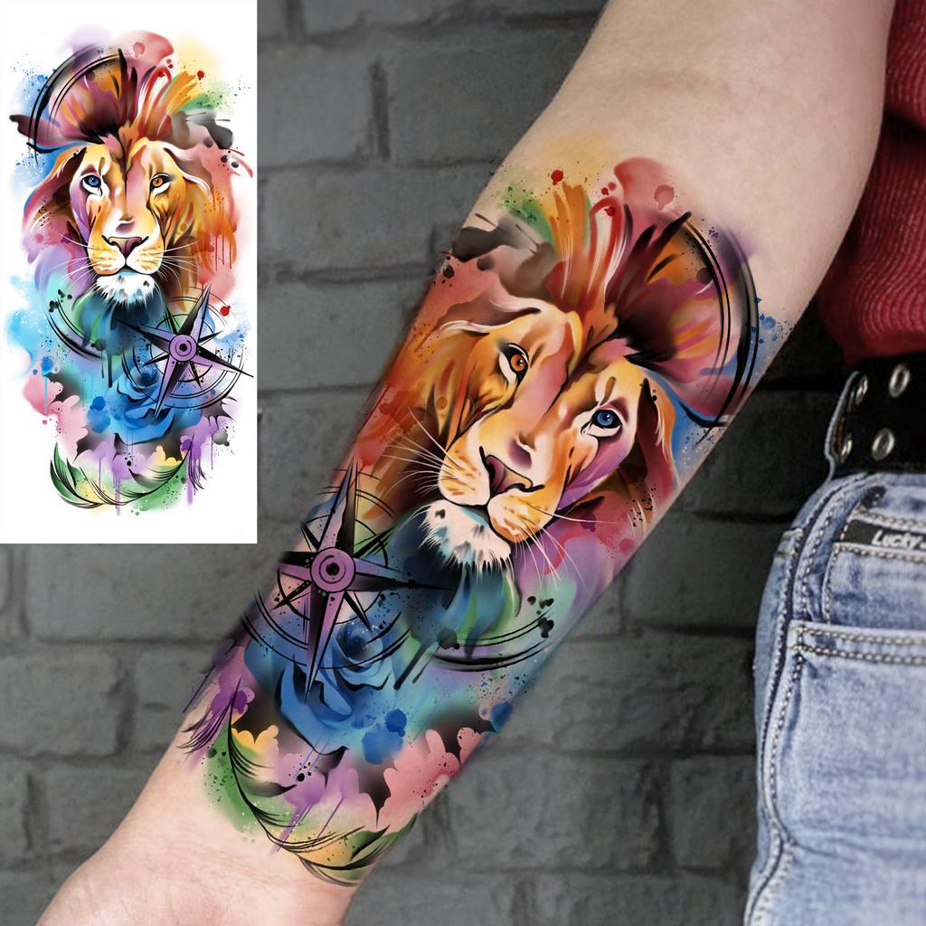 1 Sheet Black Flower Temporary Tattoos For Women Girls Realistic Fake Flora Floral Peony Tattoo Sticker Body Art Painting Decal