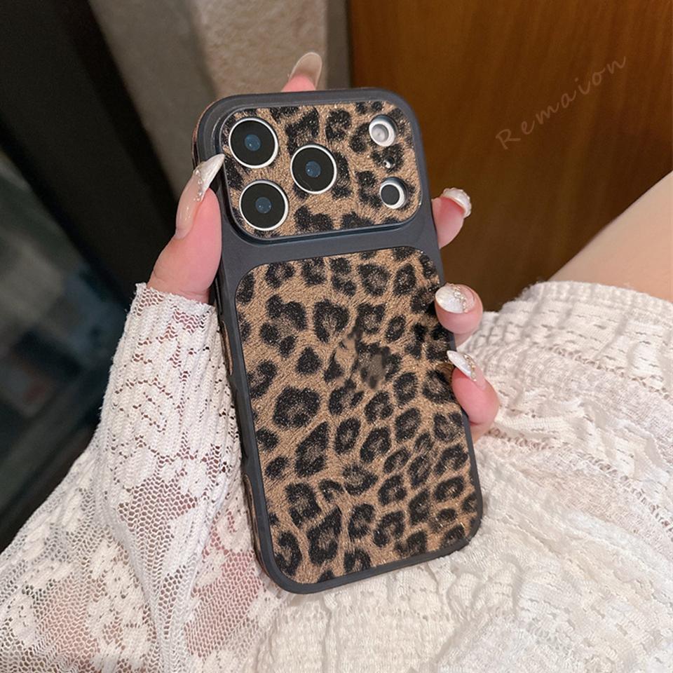 New Official Sexy Leopard Phone Case For iPhone 17 13 14 15 16 17 Pro Max 16 15 14 Plus Big Windows Shockproof Protector Cover