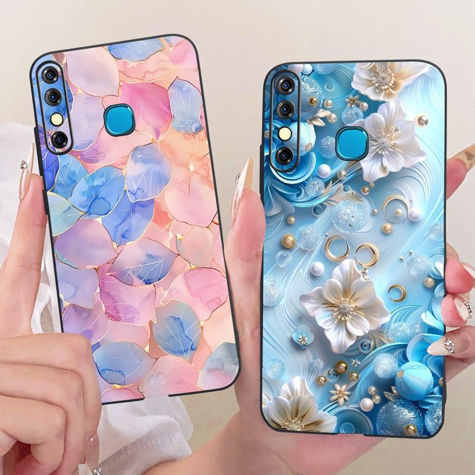 Phone Case For Infinix Hot 8 Cover Cute Cat Luxury Fashion Funny Painted Casing For Infinix X650C X650B X650D