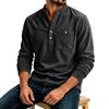 Men's Casual Loose Fit Color Shirt with Pockets for Everyday Wear