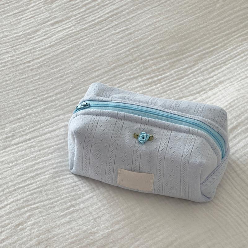 Japanese Solid Color Toilet Bag Travel Portable Lipstick Storage Bag Girls Cosmetics Zipper Bag Cosmetic Bag