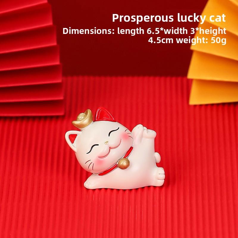 Cute Mobile Phone Stand Decoration Cute Maneki Neko Resin Office DeskCute Gift Decoration