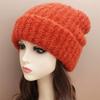 New Women Slouchy Winter Hat Fashion Decorate Cuff Beanie Hat Warm Winter Cap For Female Casual Streetwear Knitted Hat