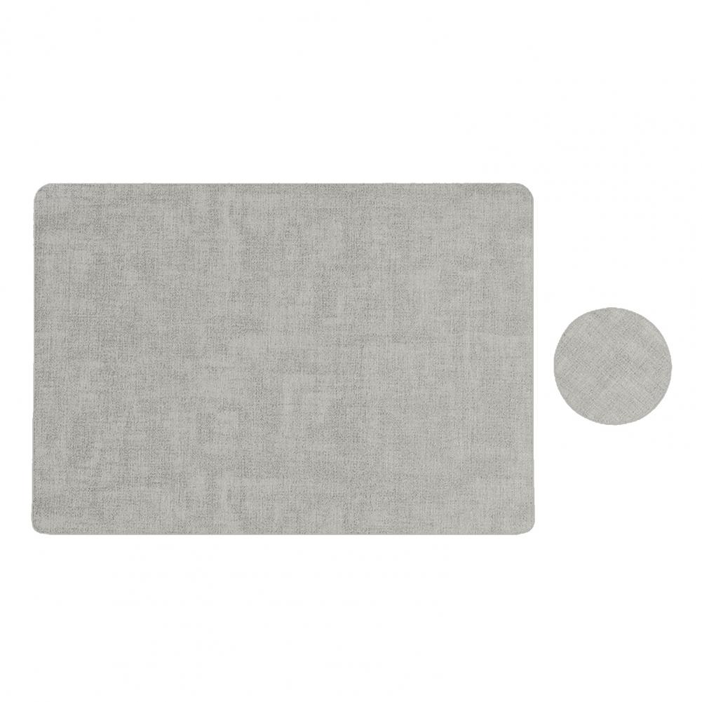 

Faux Leather Placemats Easy to Clean Placemats Waterproof Faux Leather Dual Side Placemat Set Heat for Dining for Protection 40 x 140cm світло-сірого кольору