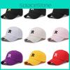 Letter Embroidery R Baseball Hat Adjustable Sun Protection Gifts Breathable