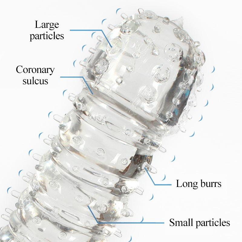 Opakovaně použitelné kondomy Extend Crystal Transparent Penis Sleeve G bodové stimulace