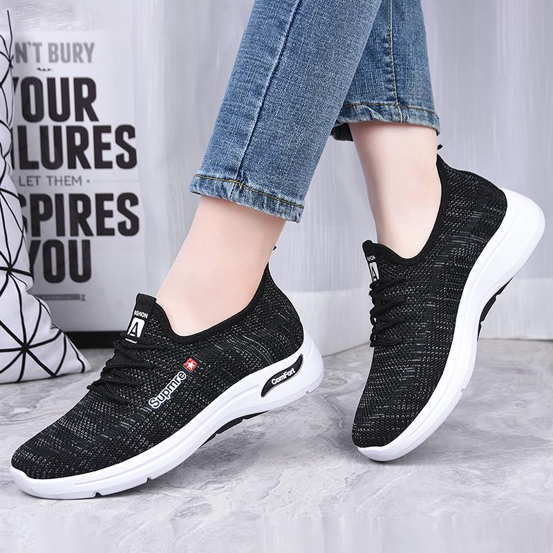 Moda 2024 Nuovo Stile Quattro Stagioni Scarpe da Donna Primavera Estate Moda Intrecciato Volante con Lacci Scarpe Sportive Casual Sneakers Traspiranti