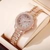 Diamond-Studded Roman Pattern Ladies' Bracelet Watch