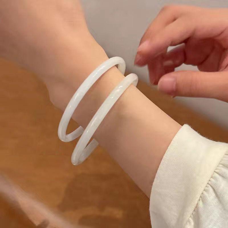 Высококачественный трендовый натуральный тонкий круглый браслет ручной работы Бутиковая бижутерия для женщин Классический персонализированный браслет 58mm