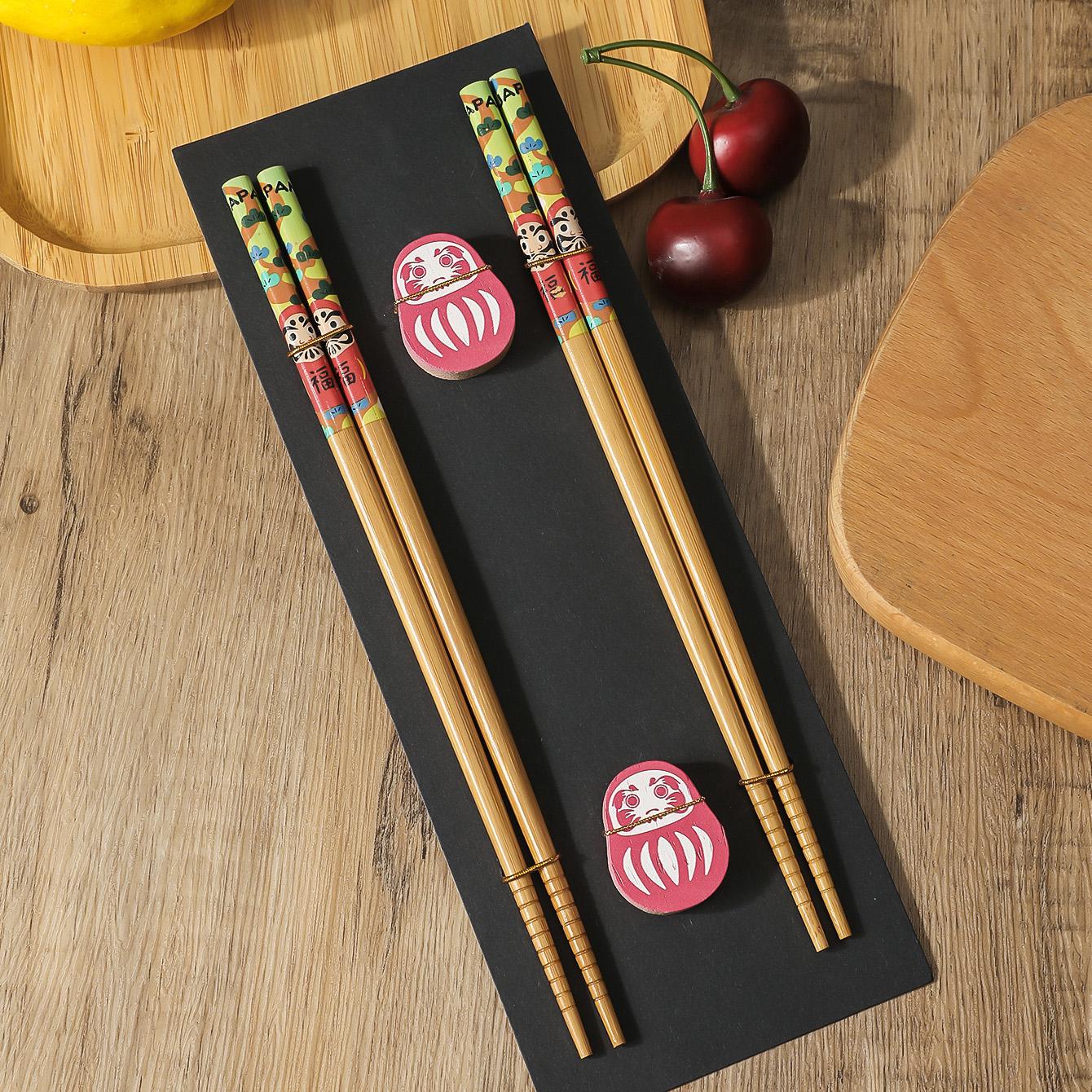 

Китайские японские палочки для еды деревянная посуда суши палочки для еды набор милый узор ресторан бытовые удобные палочки для еды поднос держатель для палочек puppet