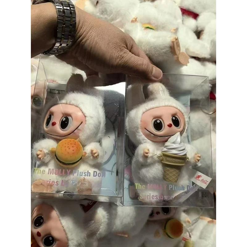New Labubu Eat A Burger Together Vinyl Series Blind Box Anime Kawaii Figure Room Decoration Mystery Box Kid Gift