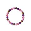 Purple Sea Sediment Jasper Amethyst And Tiger Eye Beaded Bracelet Mystic Fashion Jewelry For Men And Women Daily Wear Simple Versatile Accessory