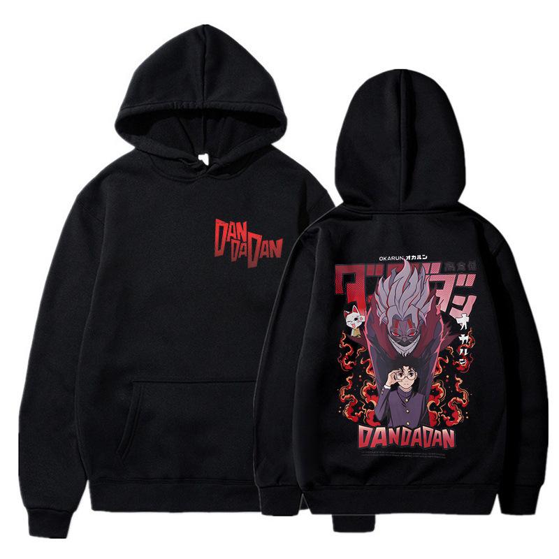 Anime DANDADAN Hoodies Manga Ayase Momo Okarun Hoodie Herren Damen Lässiger Hoodie Mode Streetwear Dan Da Dan Kapuzensweatshirts