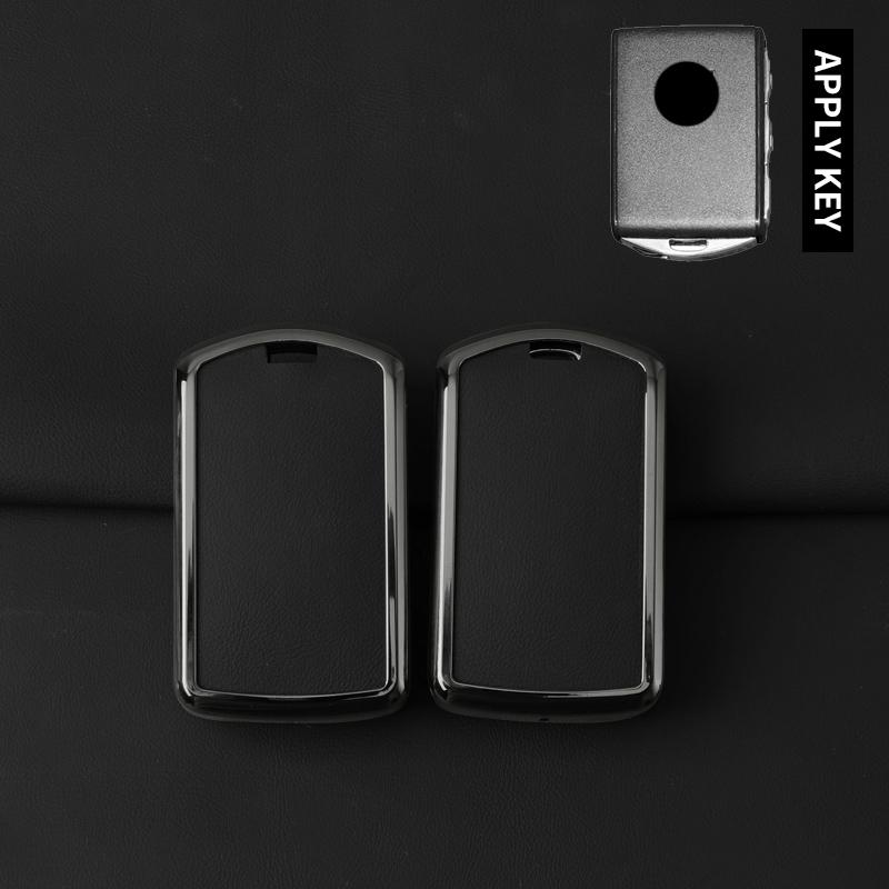 

Metal Leather Car Key Case Cover For Volvo S60 S90 XC40 XC60 XC90 V60 V90 C40 Polestar 1 Polestar 2 Protector Protector Keychain чёрный