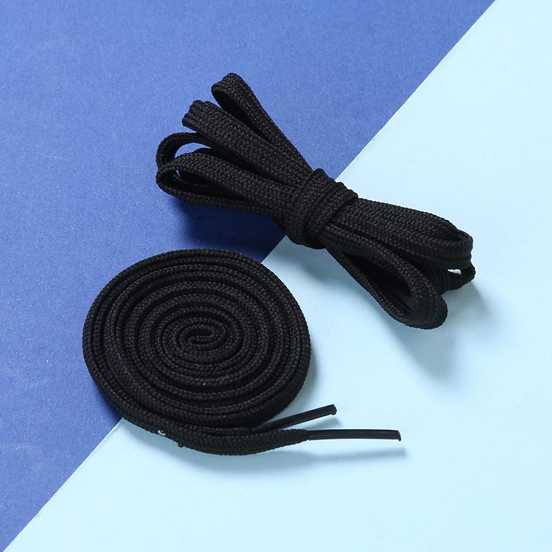 Durable Polyester Flat Shoelaces for Casual Shoes and Sneakers - Set of 2 Pairs In Multiple Solid Colors