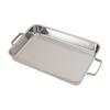 Stainless Steel Fish Baking Tray Sturdy Grill Plate for Meat Cooking Lasagna Silver M