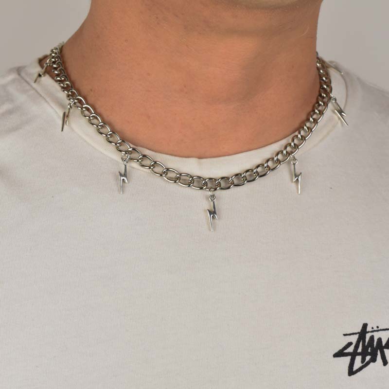 Retro Silver Color Rivet Cross Pendant Necklaces for Women Men Punk Hip Hop Long Spike Tassel Choker Necklaces Y2K Jewelry Gifts