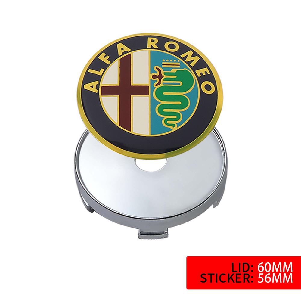 4pcs 56mm Alfa Romeo Car Wheel Emblem Modified Hub Cap Decoration For Alfa Romeo 159 Giulietta 147 156 Giulia wwsx2 GT 166 Mito Brera