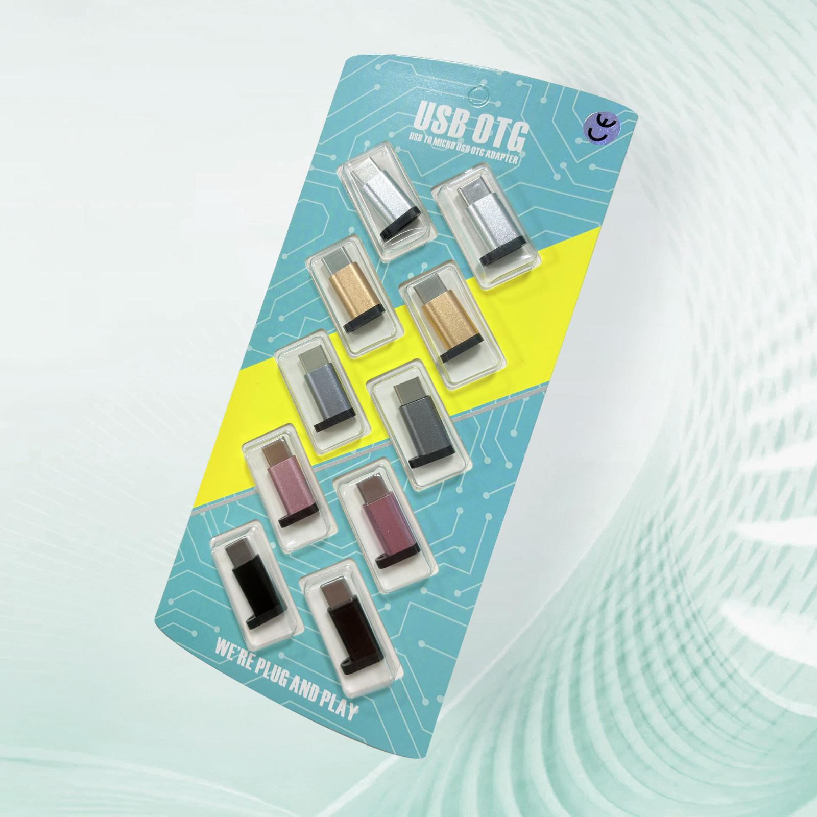 

10 шт. Адаптер Micro USB (мама) на Type-C из алюминиевого сплава с отверстием для шнурка, V8 на Type-C, адаптер питания для зарядки и передачи данных OTG