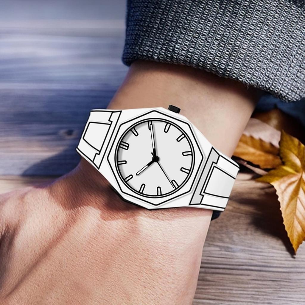 1pc Men's Quartz Watch, Made of Quartz and Silicone Material. Suitable for All Occasions. Perfect for Both Men and Women To Wear