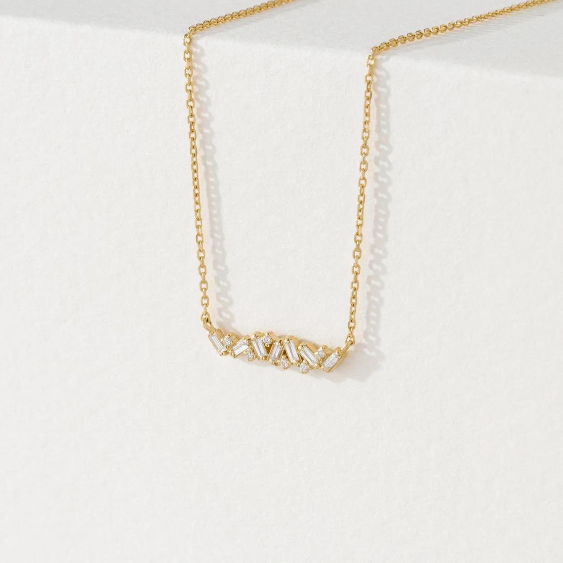 S925 Sterling Silver Pave Creative Necklace - Personalized, Versatile Clavicle Chain for Women 925 Silver
