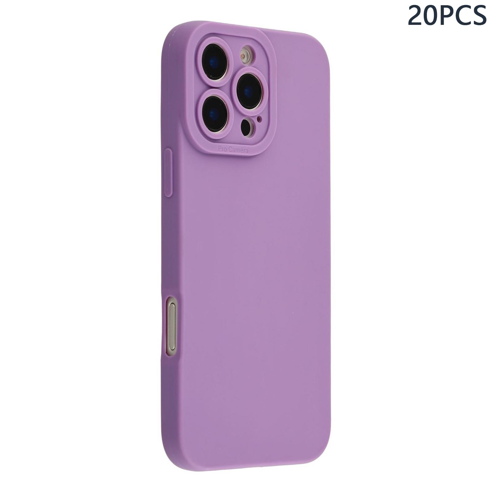 

Оптовая закупка 20 шт. Чехол для iPhone 16 Pro Max с точными вырезами, матовый чехол из ТПУ толщиной 1,3 мм Lavender Purple