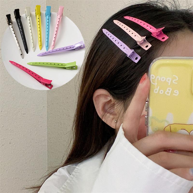 Farbspraylackierter Metall-Entenschnabel-Clip Locken-Haarnadel Damen-Styling-Clips für langes Haar Haarwurzel-Volumen-Tool Clip Haarnadel