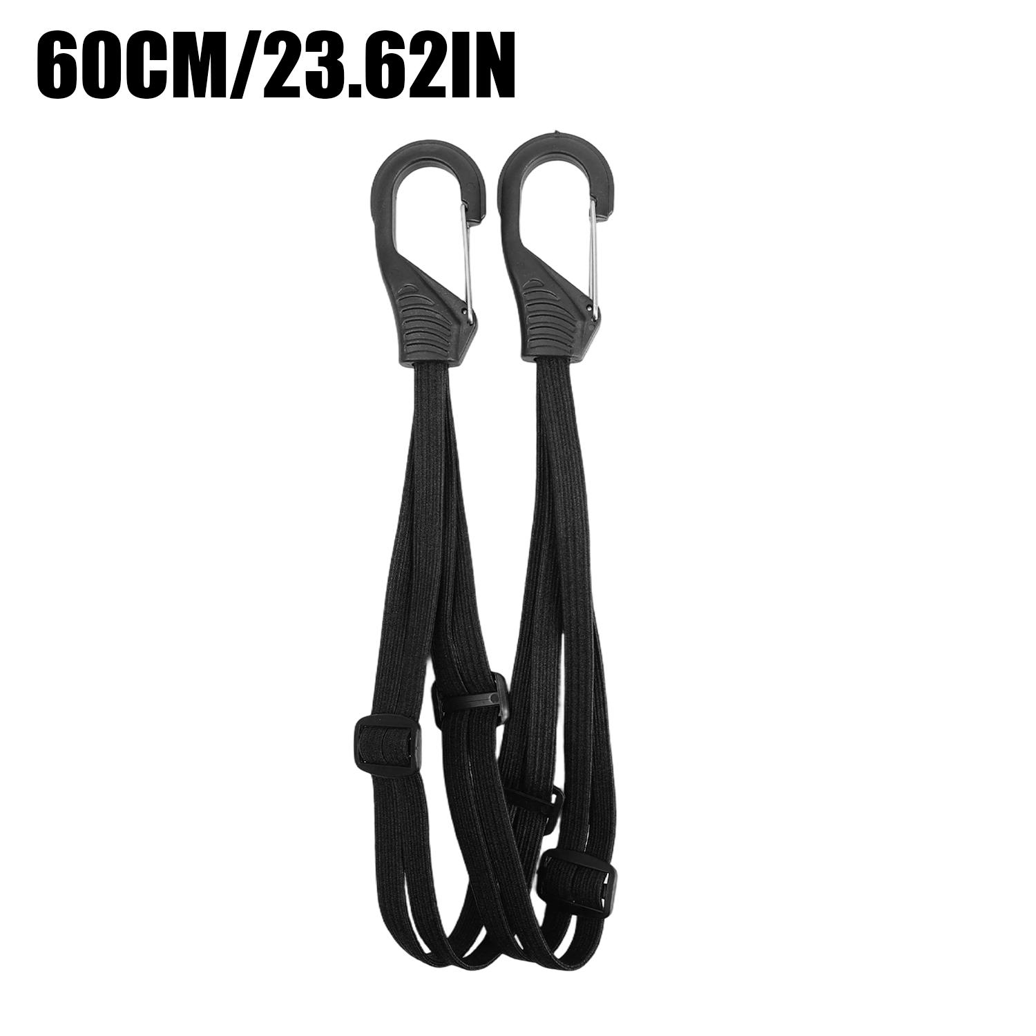 Motorcycle Luggage Helmet Retractable Strap Multifunctional Straps Universal Elastic Luggage Straps with Safety Hooks 60cm