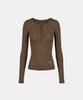 BADBLOOD Bs Cotton Jersey Fitted Henley Neck Long Sleeve T-Shirt - Brown
