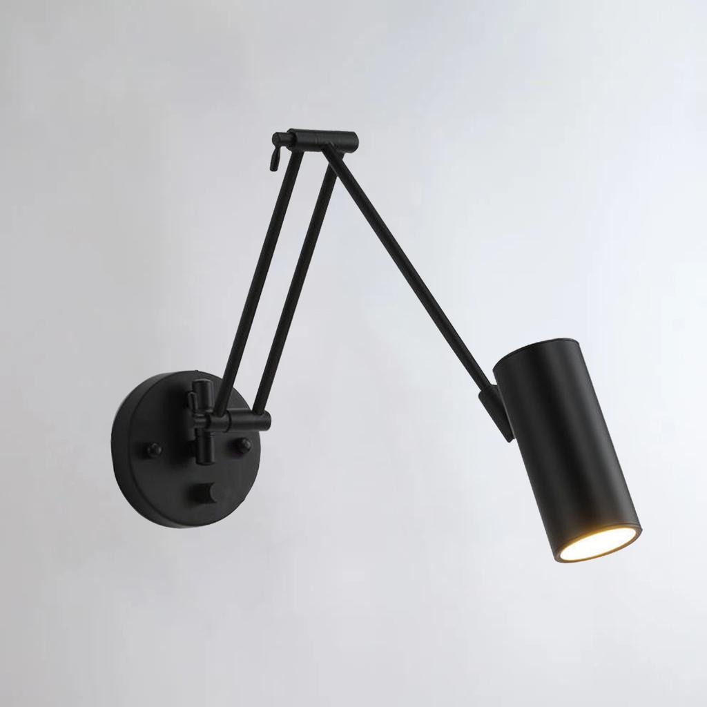 Led Dimmable Wall Lamp Bedroom Bedside Reading Light Folding Telescopic Switch Modern Creative Study Rocker Wall Light Fixture