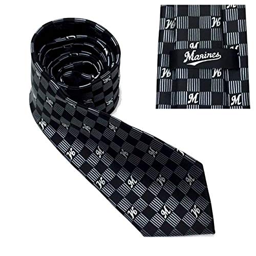 [Marines] Professional Baseball Goods Chiba Lotte Marines Necktie (Black Check 345)