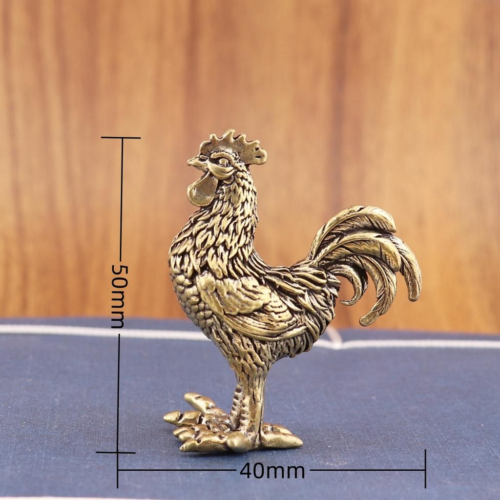 Creative Brass Chicken Home Living Room Desktop Tea Pet Ornament