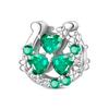 925 Sterling Silver Green Series Flower Tree Apple Pendant DIY Fine Beads Fit Original Charms Bracelet Women Jewelry Diy 1